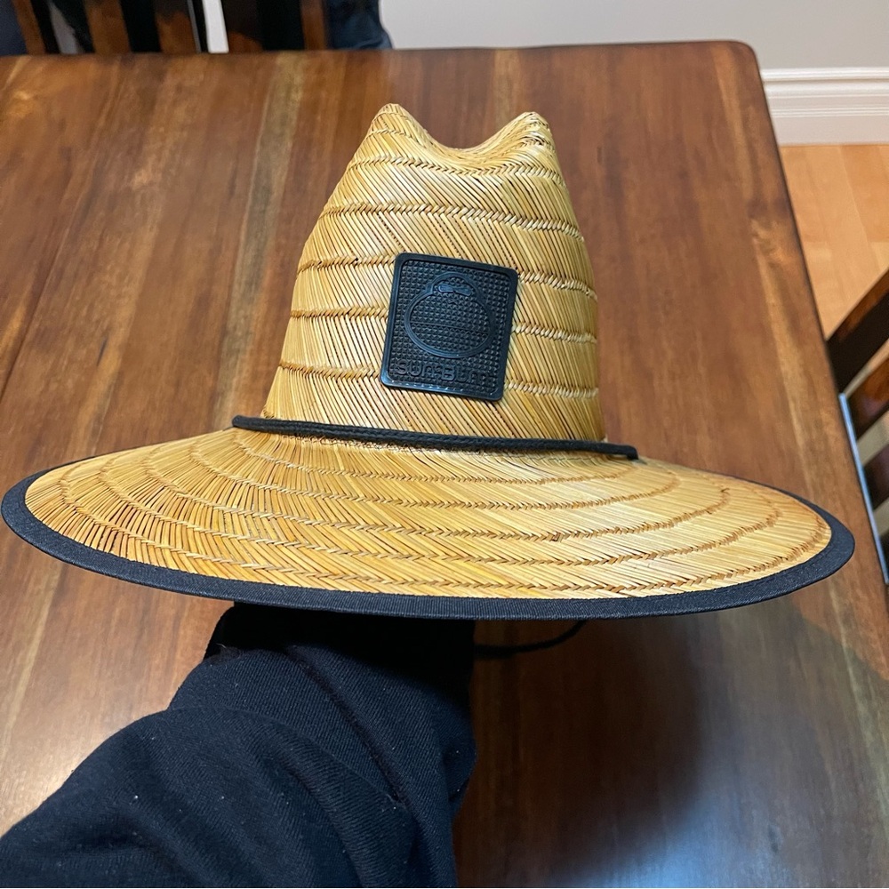 Sun Bum Straw Hat with Black Trim